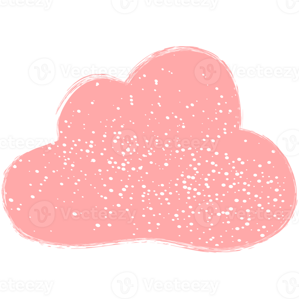 A pink cloud with white dots on it png