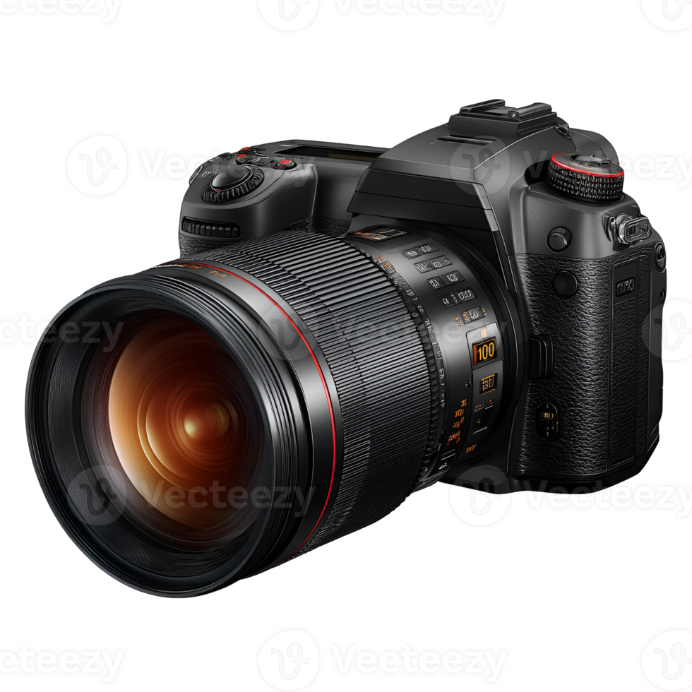 Professional DSLR camera with large lens ready to capture stunning images a powerful tool for photography enthusiasts png