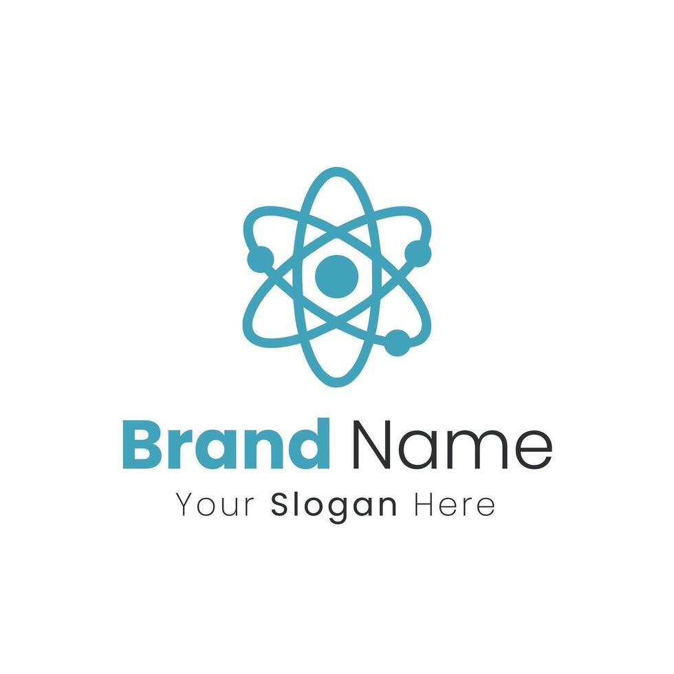 Creating an Atom Logo Design That Represents Science and Technology Companies Well vector