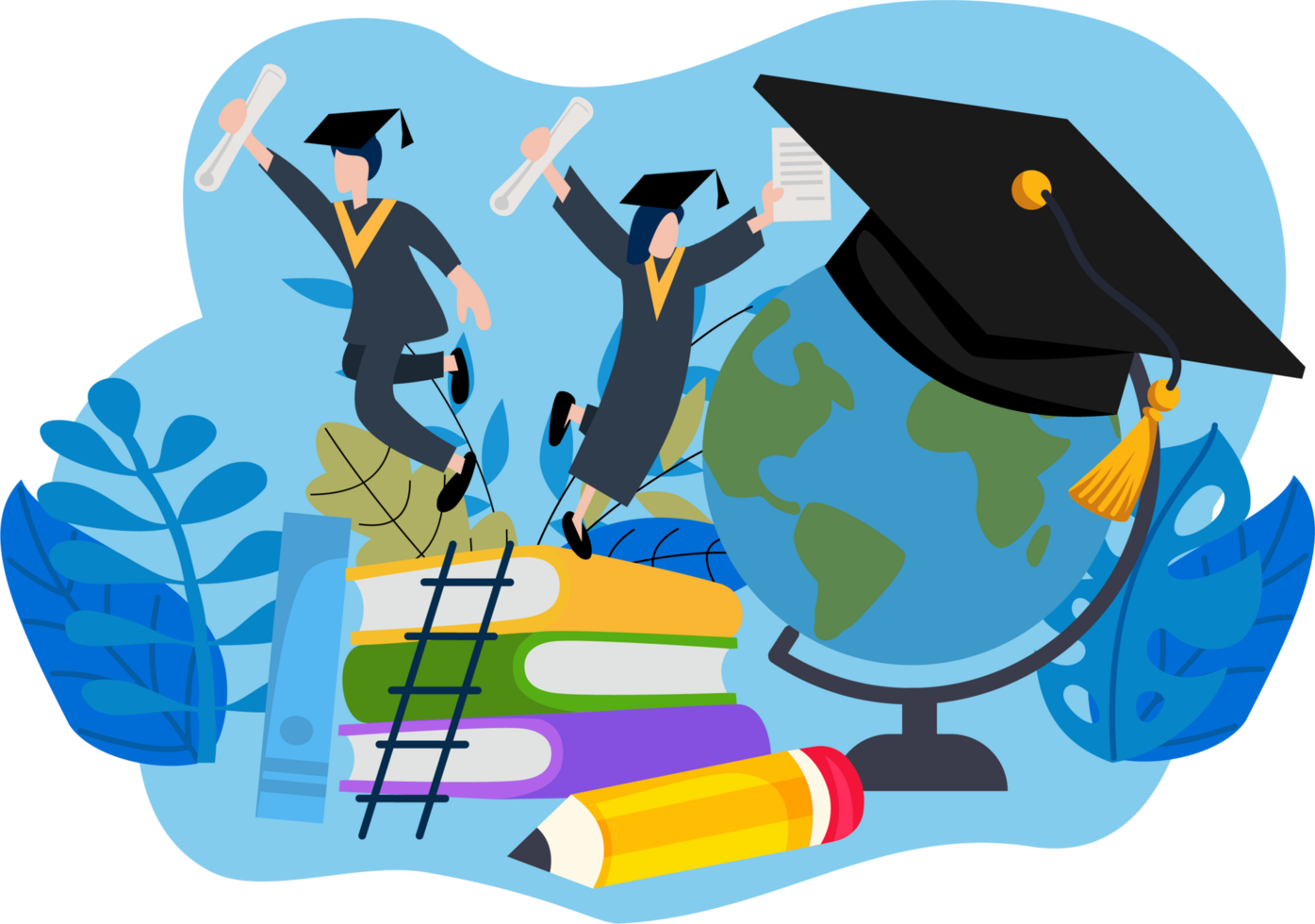 college student graduation background. graduation background. Flat university background. college students png