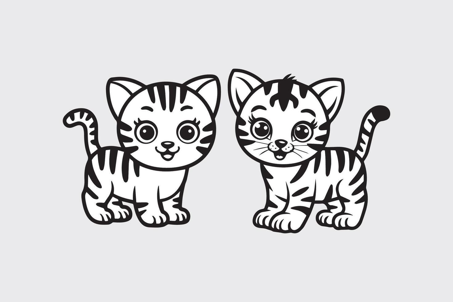 tiger Black and White vector