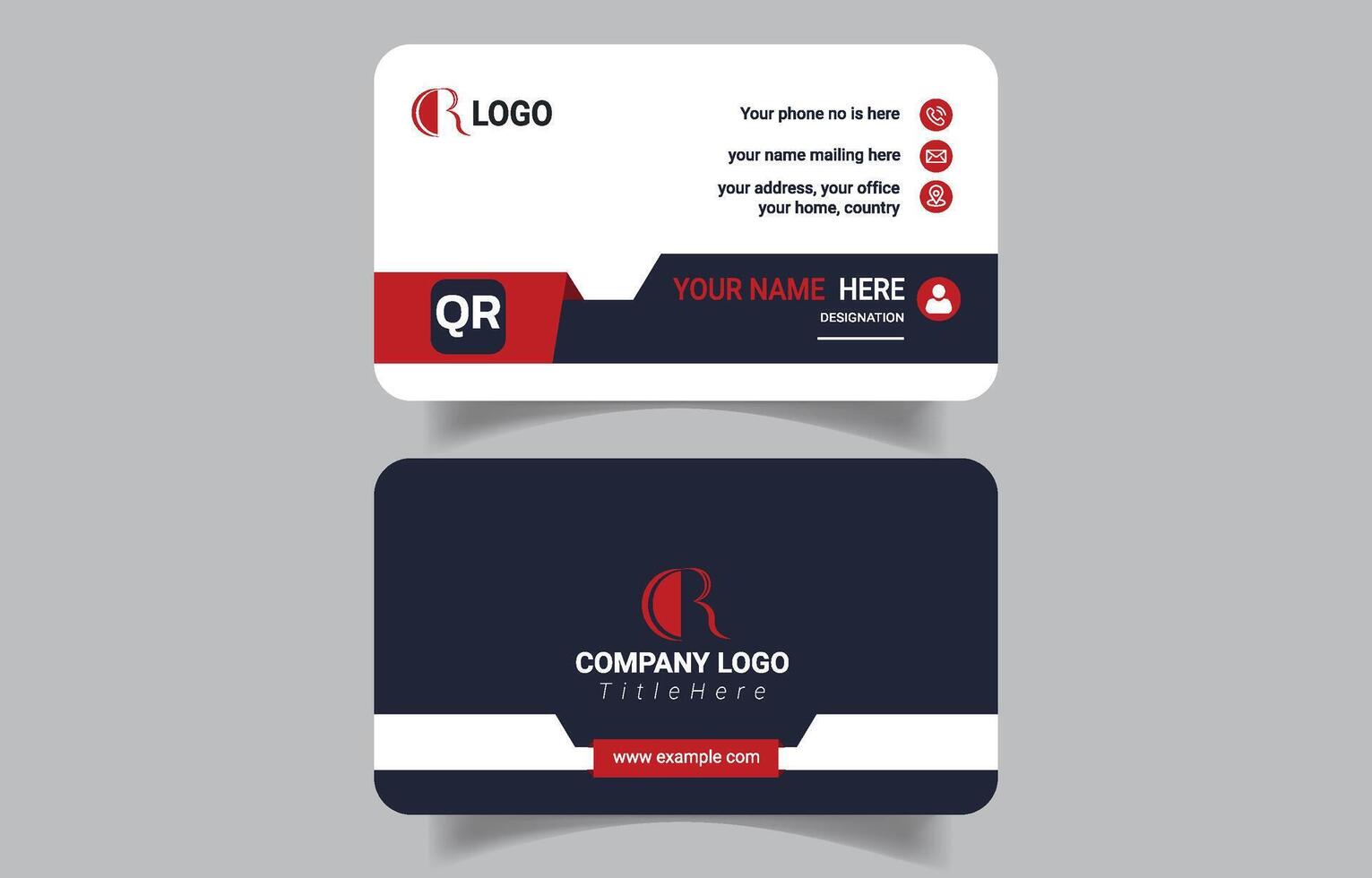 Creative Minimal Business Card Layout vector