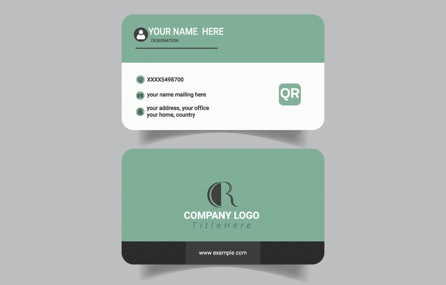 Minimalism Corporate Business Card Design2 vector