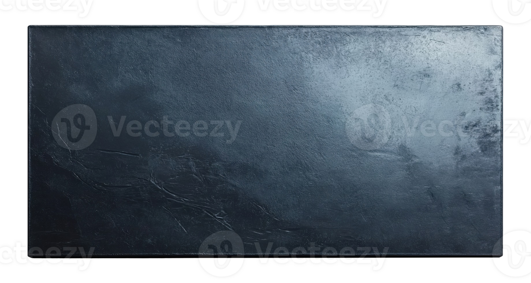 Dark black stone slab surface with natural texture and subtle scratches, isolated on transparent background png