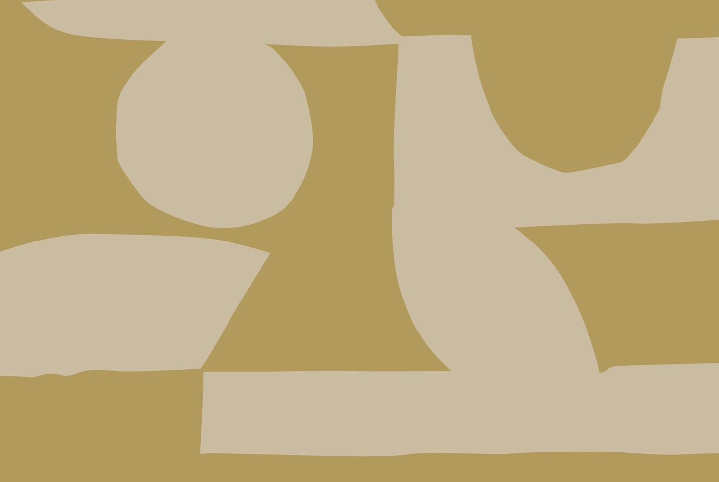 Abstract art background with shape form drawing in yellow and beige color vector