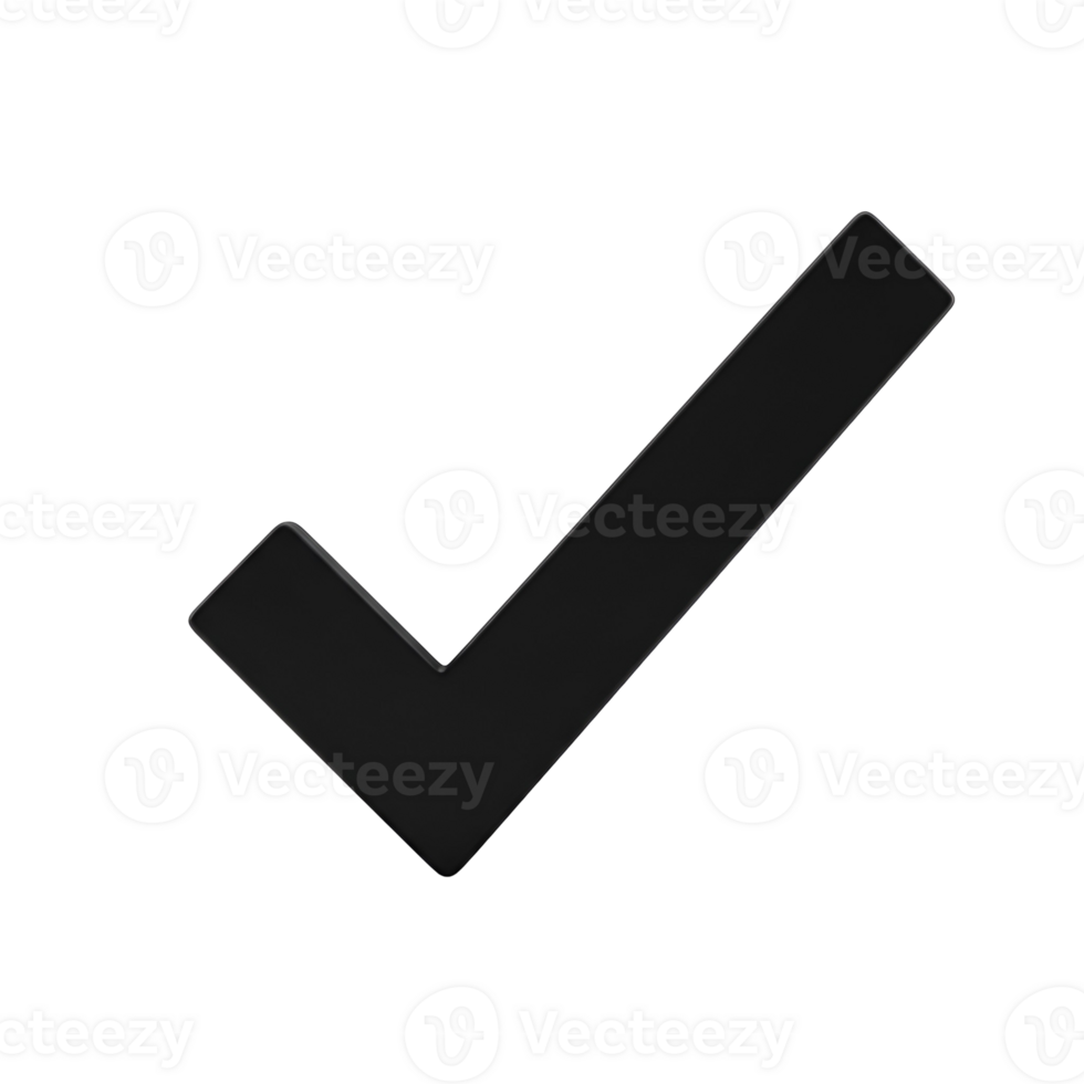 A simple graphic of a check mark on transparent background png
