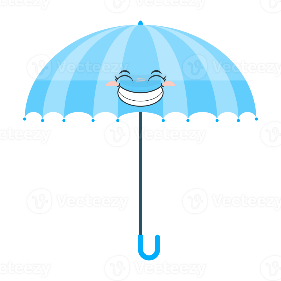 umbrella big smile character png