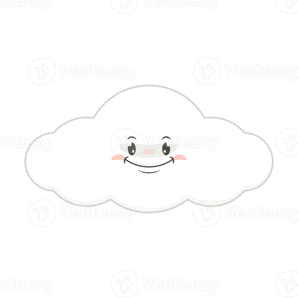 cloud smile face cartoon cute png