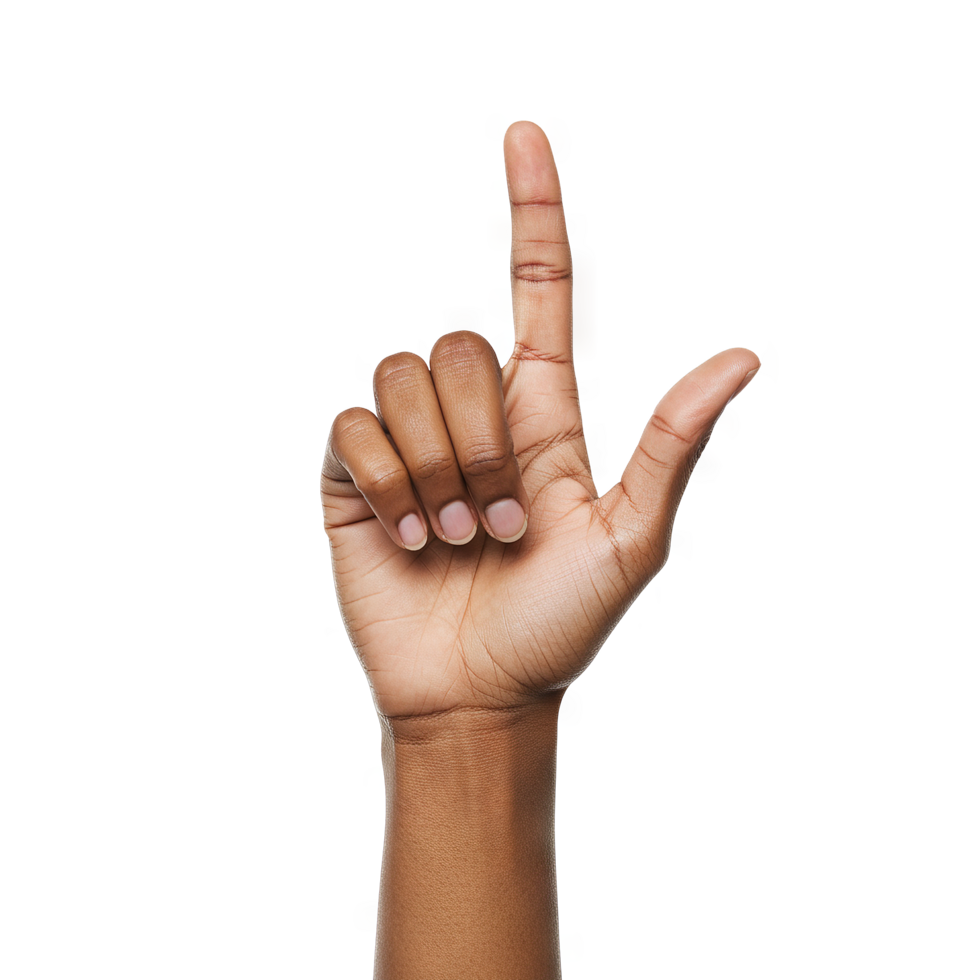 a hand pointing up on transparent background png