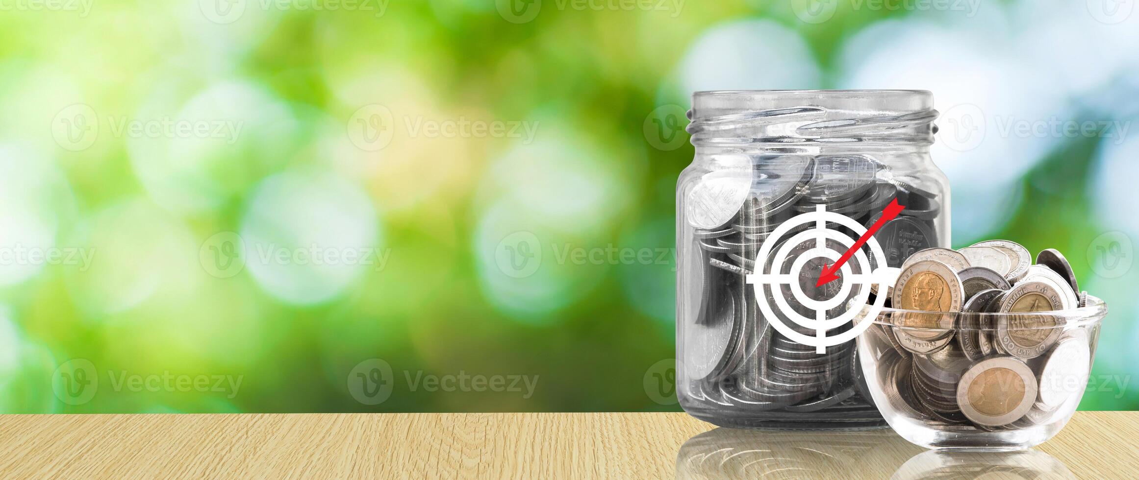 Savings Challenge, Saving money and financial goals or challenges concept, Turn Small Changes into Big Financial Wins. Creative Ways to Achieve Your Financial Goals. photo