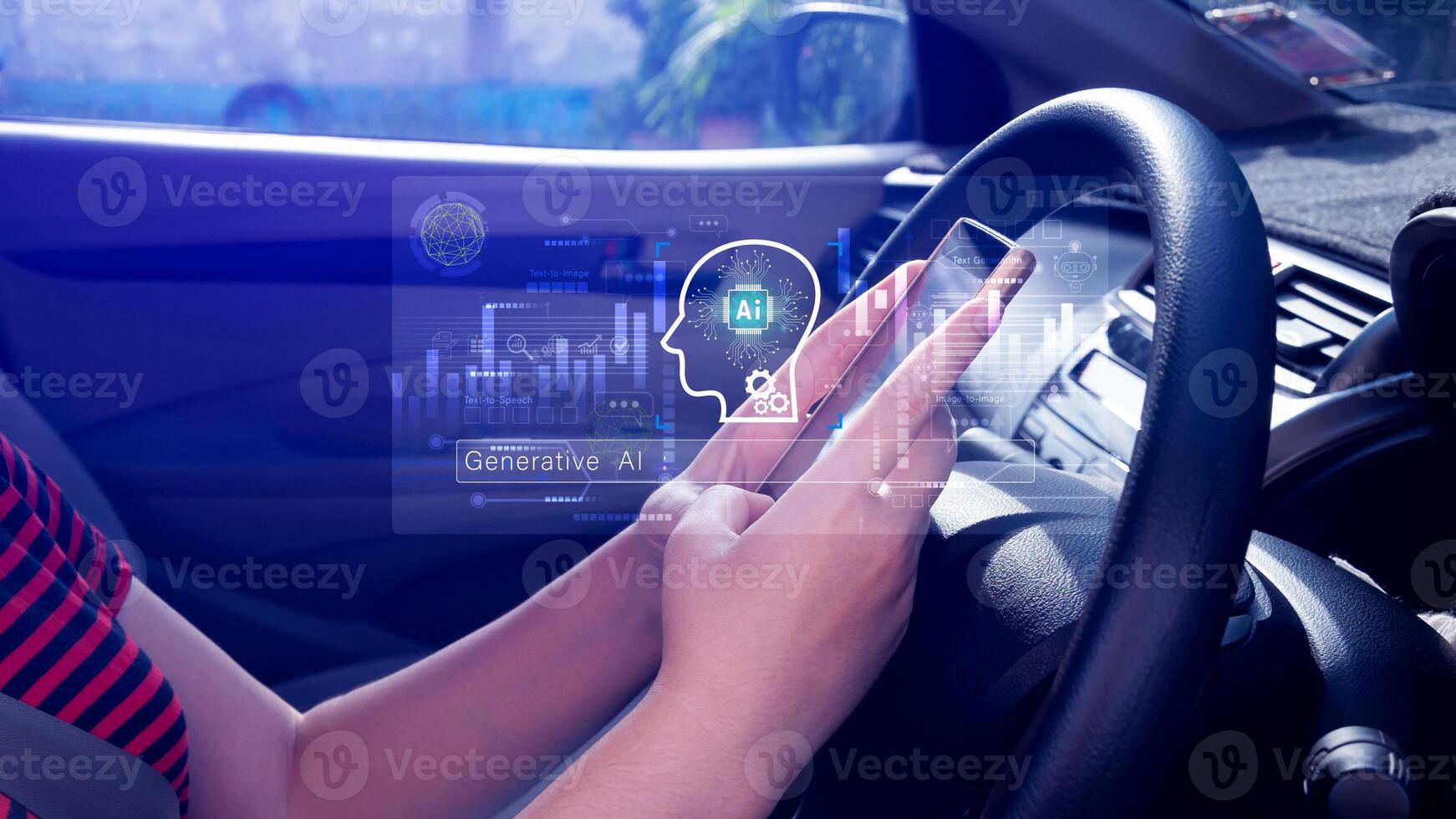concept, using technology for working tools. Chat with AI, using technology smart robot AI, artificial intelligence to generate something. LLMs, prompt ai photo