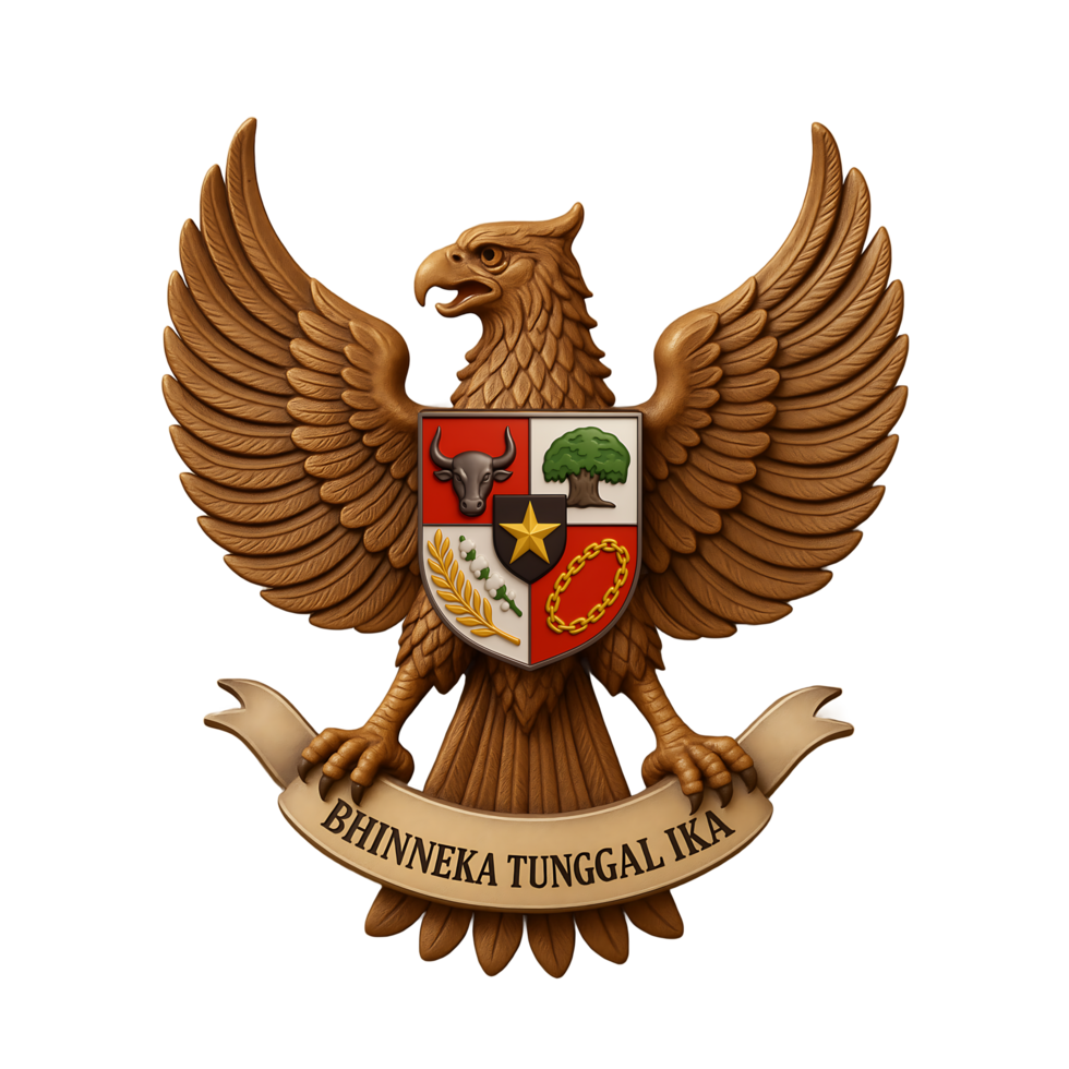garuda pancasila 3d render png