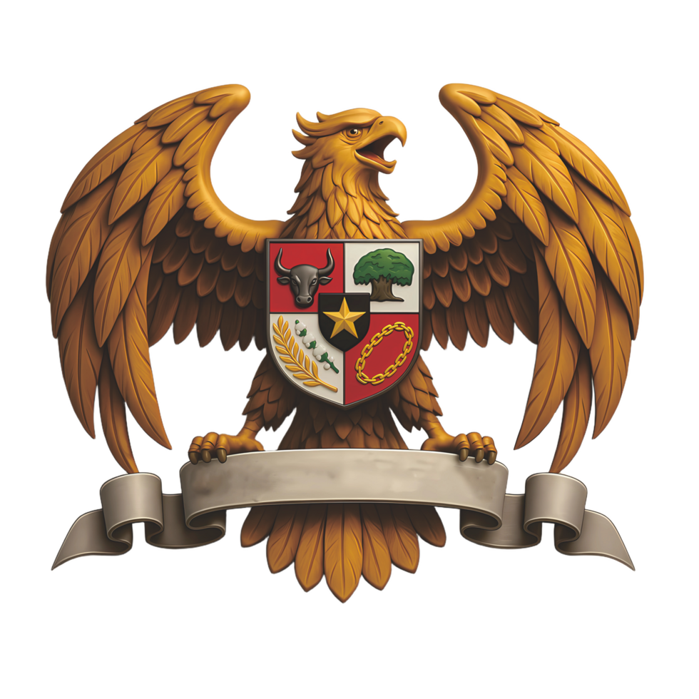 garuda pancasila 3d effect png