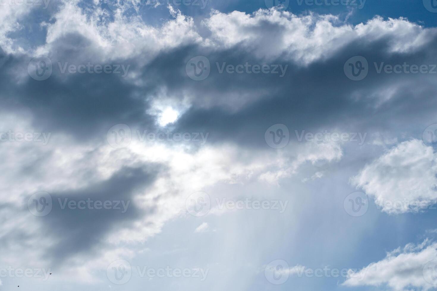 white clouds on blue sky. Blue sky backgrond nature. beautiful aerial cloudscape view from above, sunny heaven landscape, bright cloudy sky view from buttom with copy space photo