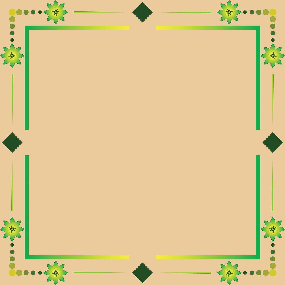 Elegant Floral and Geometric Frame for Invitation or Certificate vector