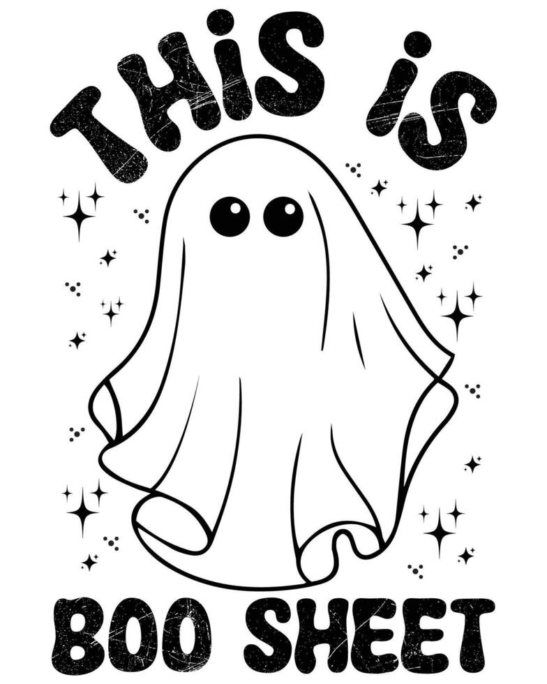 This is boo sheet Halloween T-shirt design vector