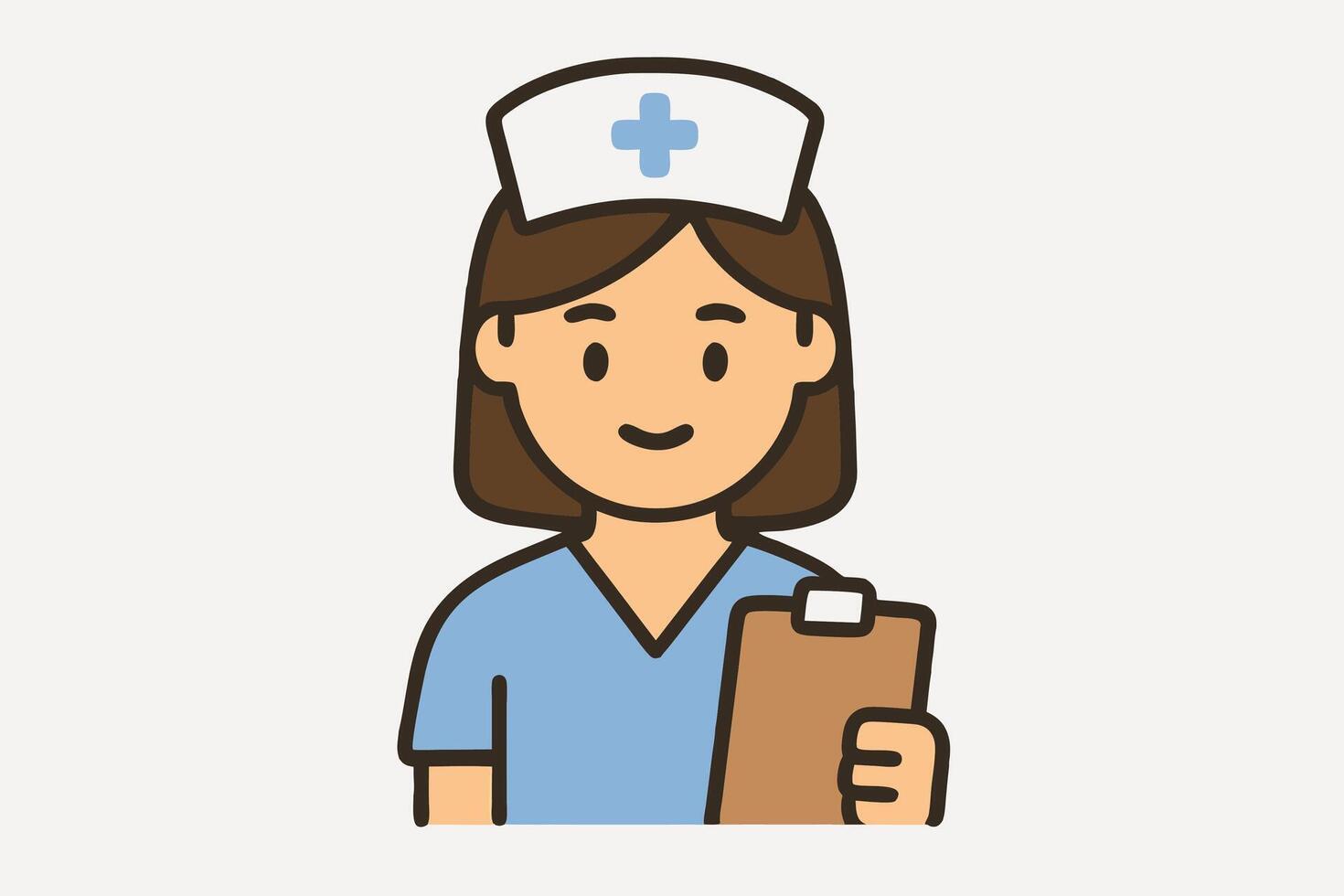 Flat Icon of Female Nurse vector