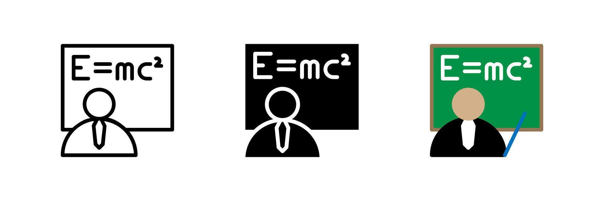 A teacher or professor icon, ideal for representing educators, mentors, instruction, and academic professionals. vector