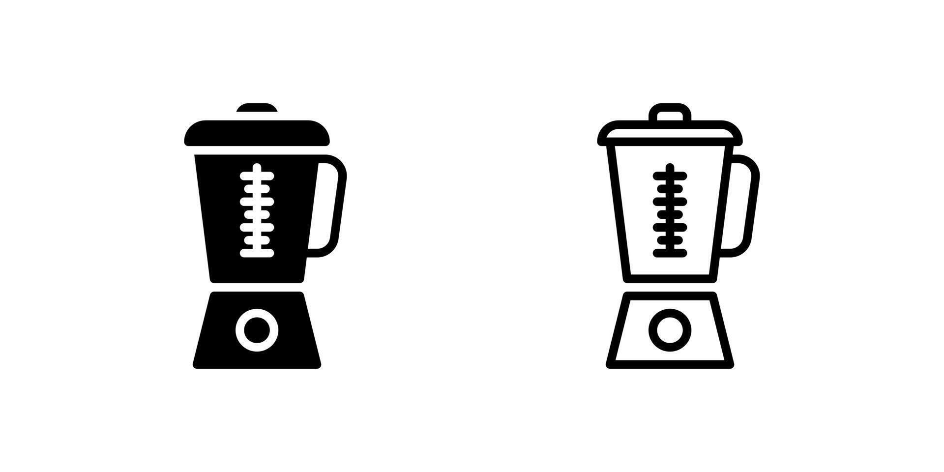 Kitchen blender icon set for food processing, smoothies, and meal prep vector