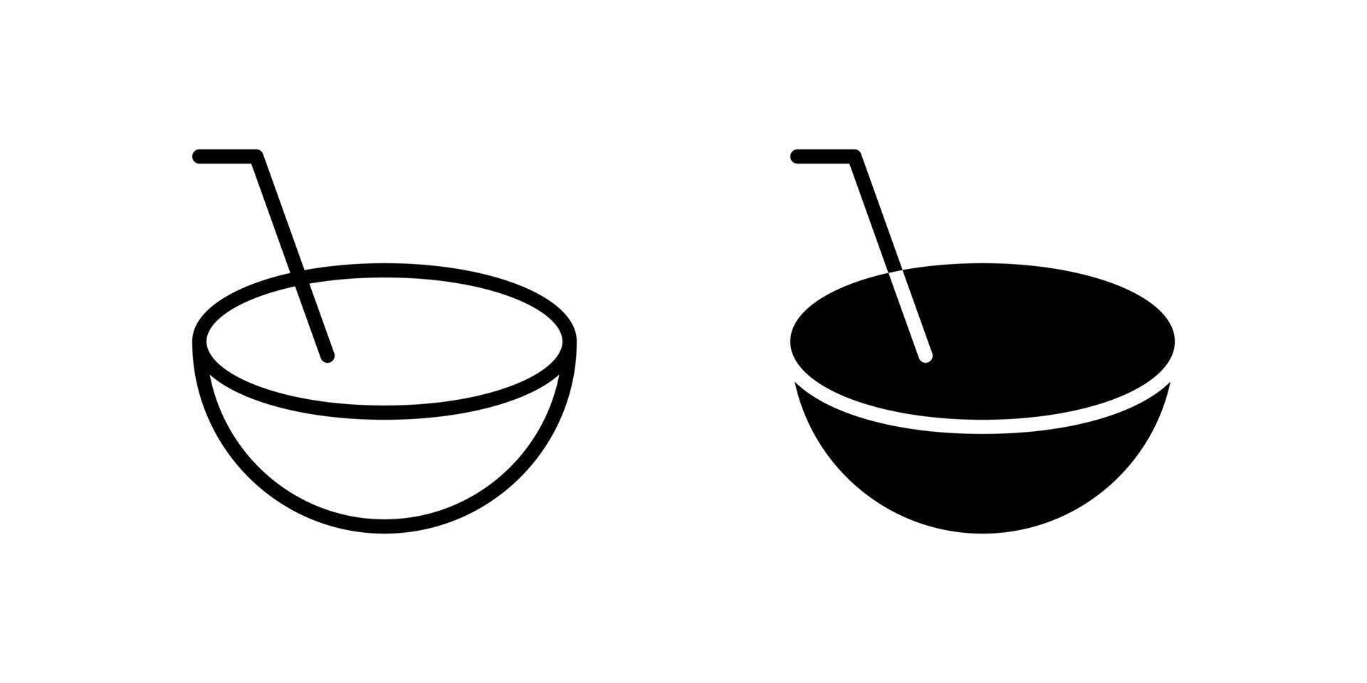 Coconut Icon Set suitable for tropical or beach designs. vector