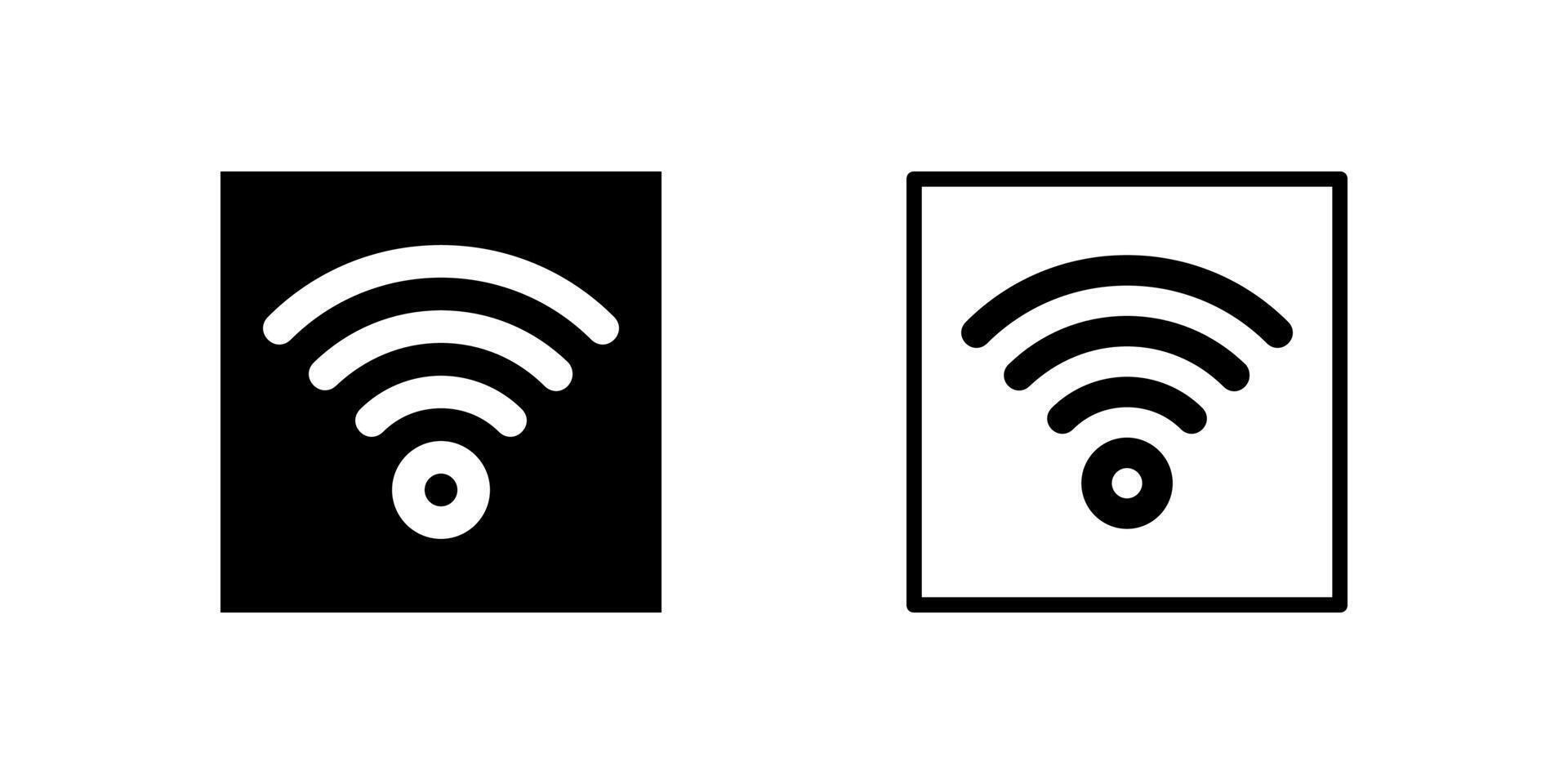 An internet or WiFi facility icon, essential for indicating connectivity, hotspot, hotel amenities, and digital services. vector