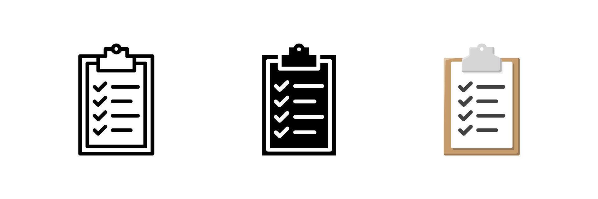 An exam or test paper icon, ideal for representing assessment, grading, quizzes, and academic evaluation. vector