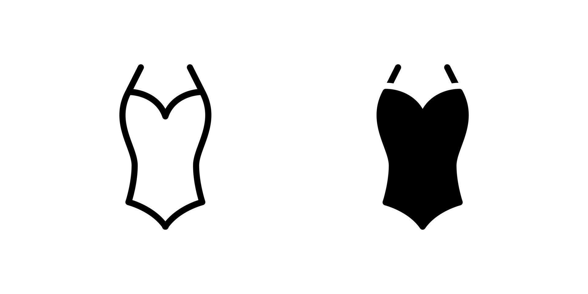 Swimsuit Icon Set suitable for beach or swimwear themed designs. vector
