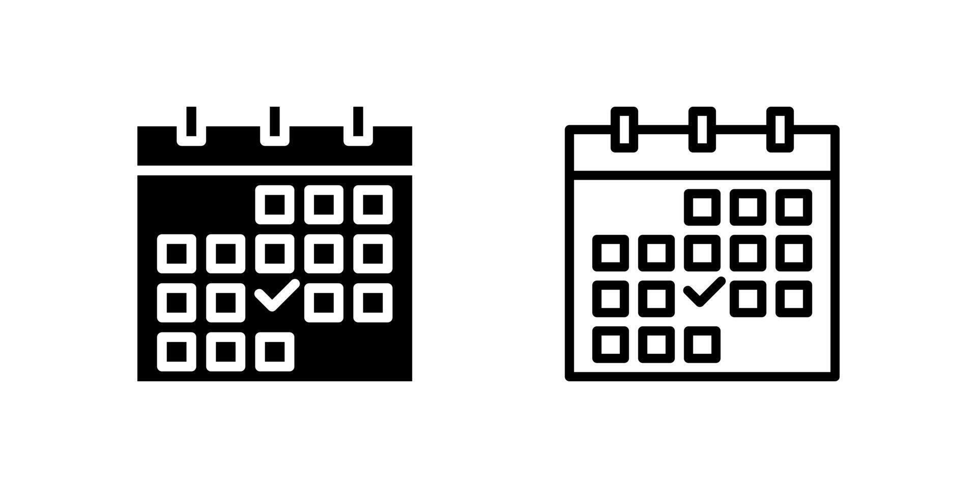 Calendar or itinerary icon set ideal for scheduling trips and events vector