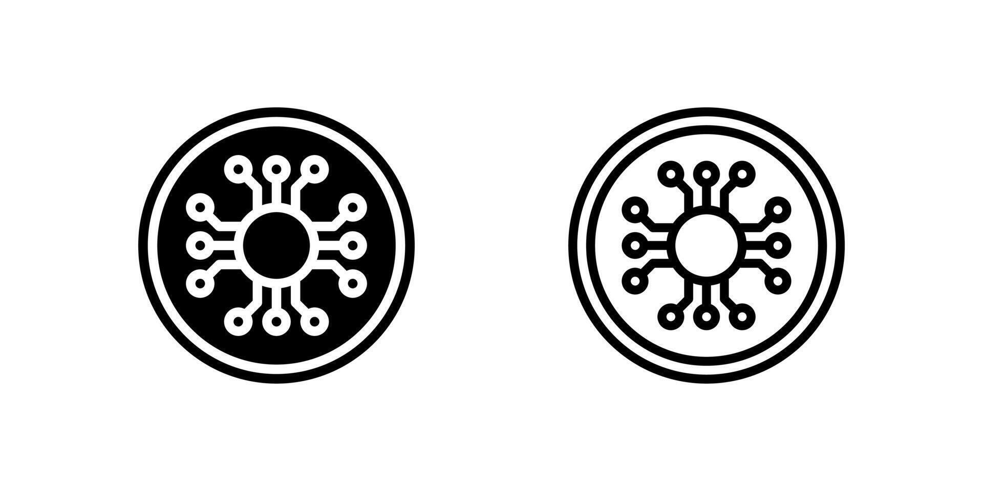 Modern cryptocurrency glyph icons featuring digital coin symbols perfect for crypto exchanges and blockchain applications vector