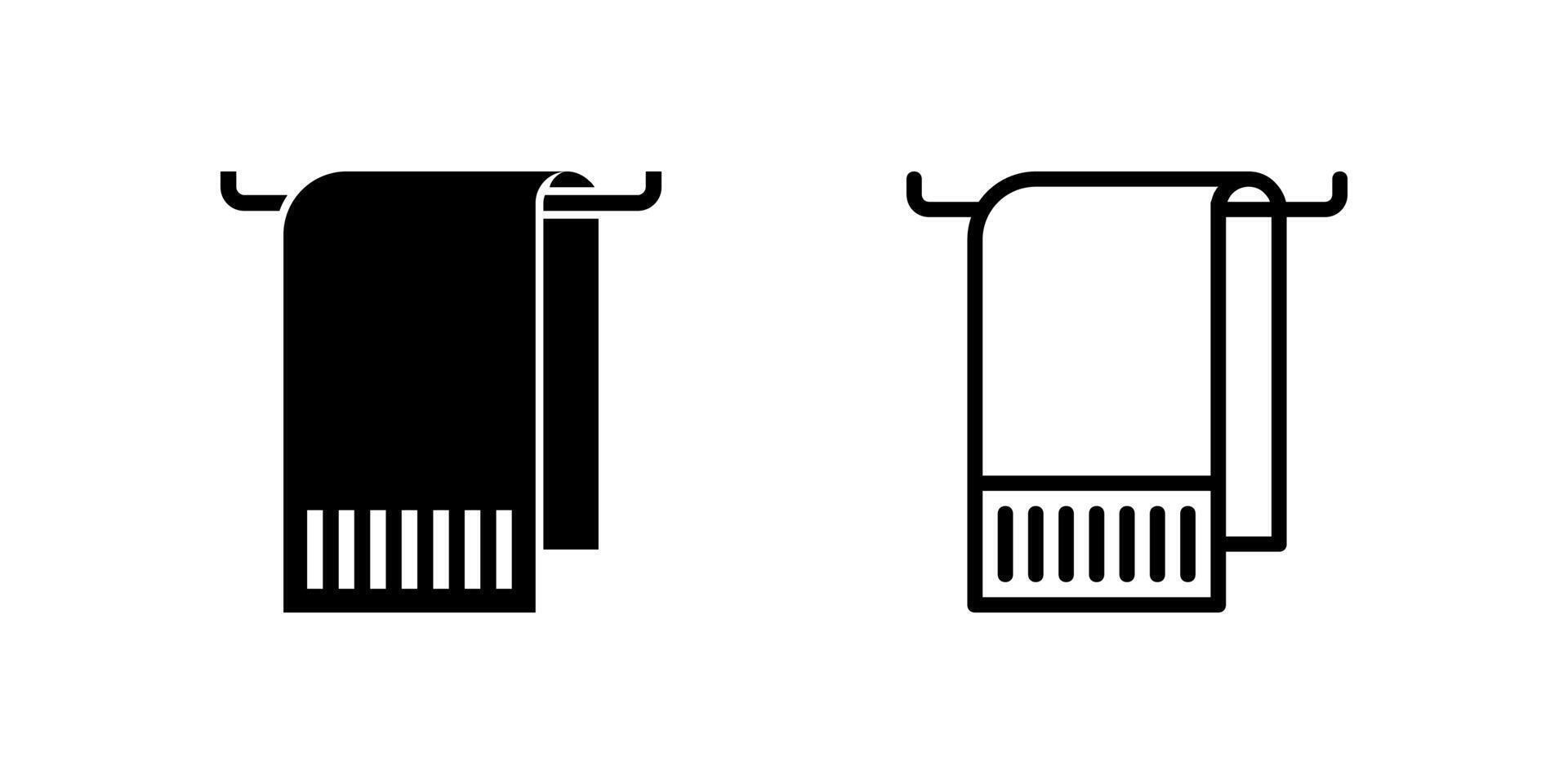 A towel icon, ideal for indicating hotel amenities, bathroom facilities, spa services, and cleanliness. vector