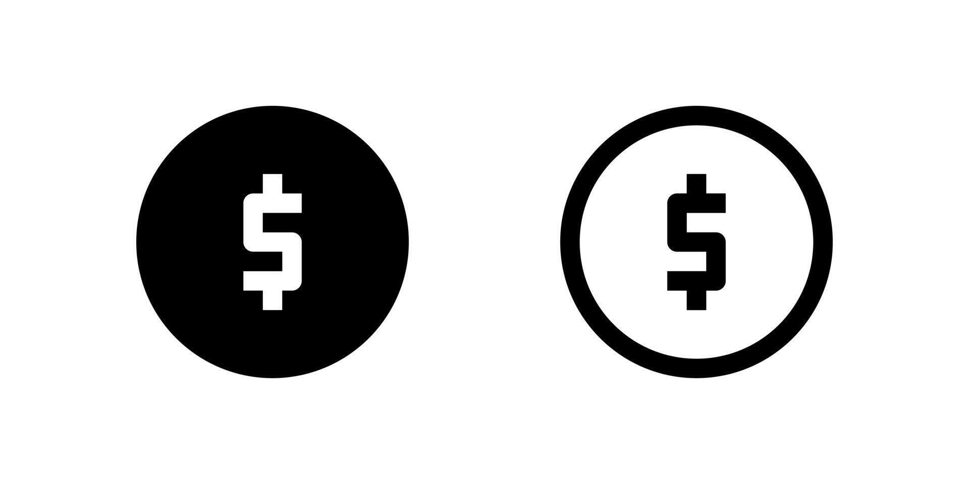 A black icon of a classic dollar sign, symbolizing fund balance, fairness, or legal aspects. Useful for finance, banking, justice, or investment concepts. vector