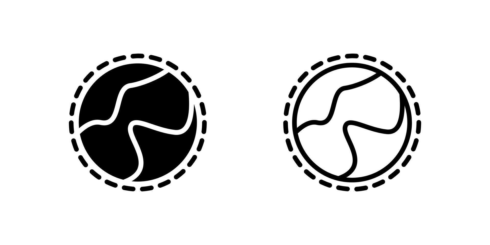 Globe or Earth icon set ideal for international travel and global tourism vector