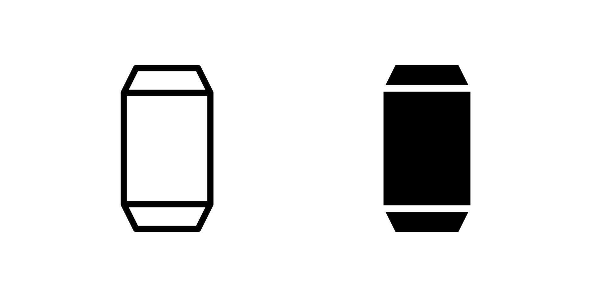 Canned Drink Icon Set suitable for refreshment themes. vector