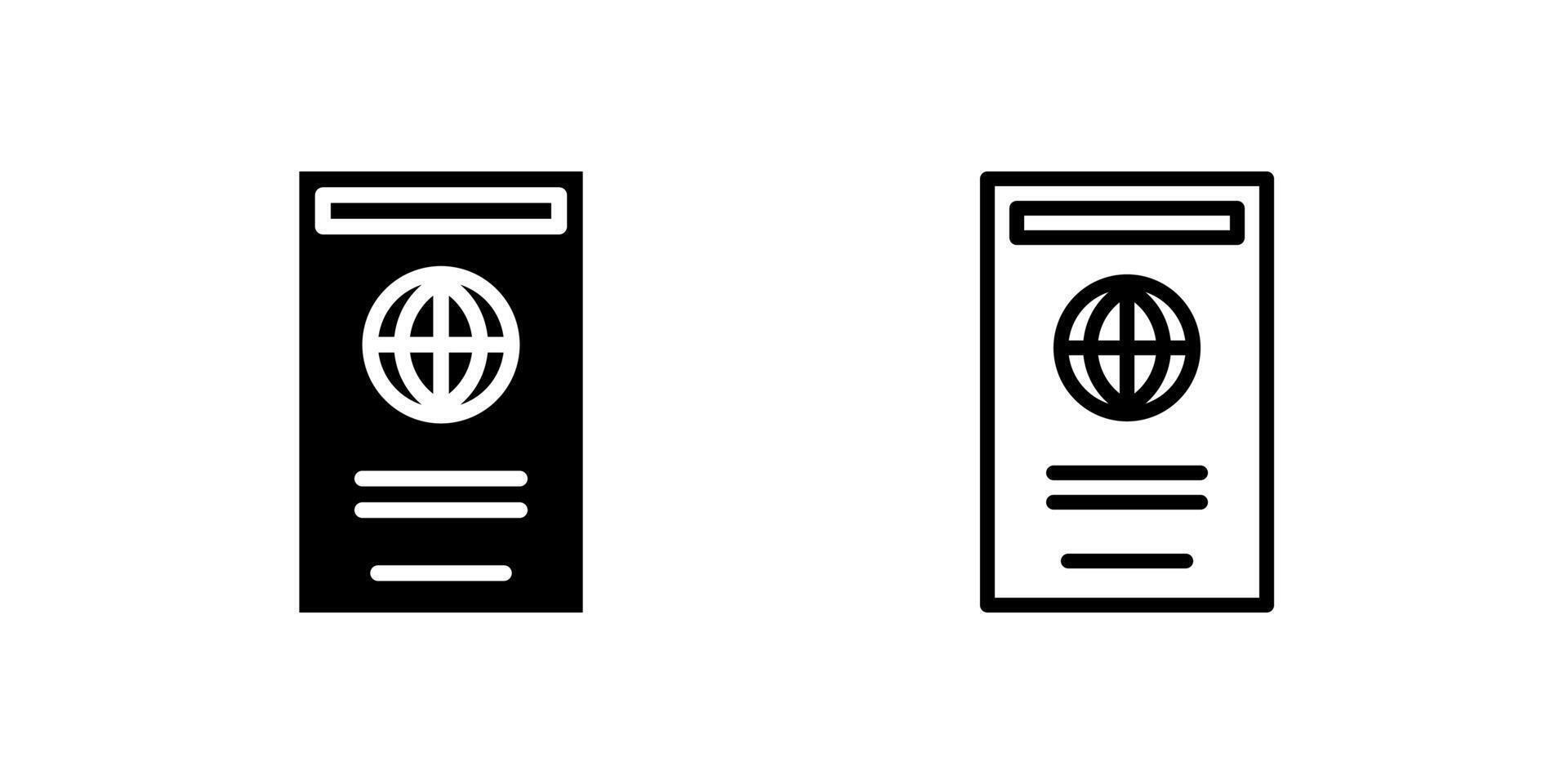 passport icon set perfect for international travel and identity visuals vector