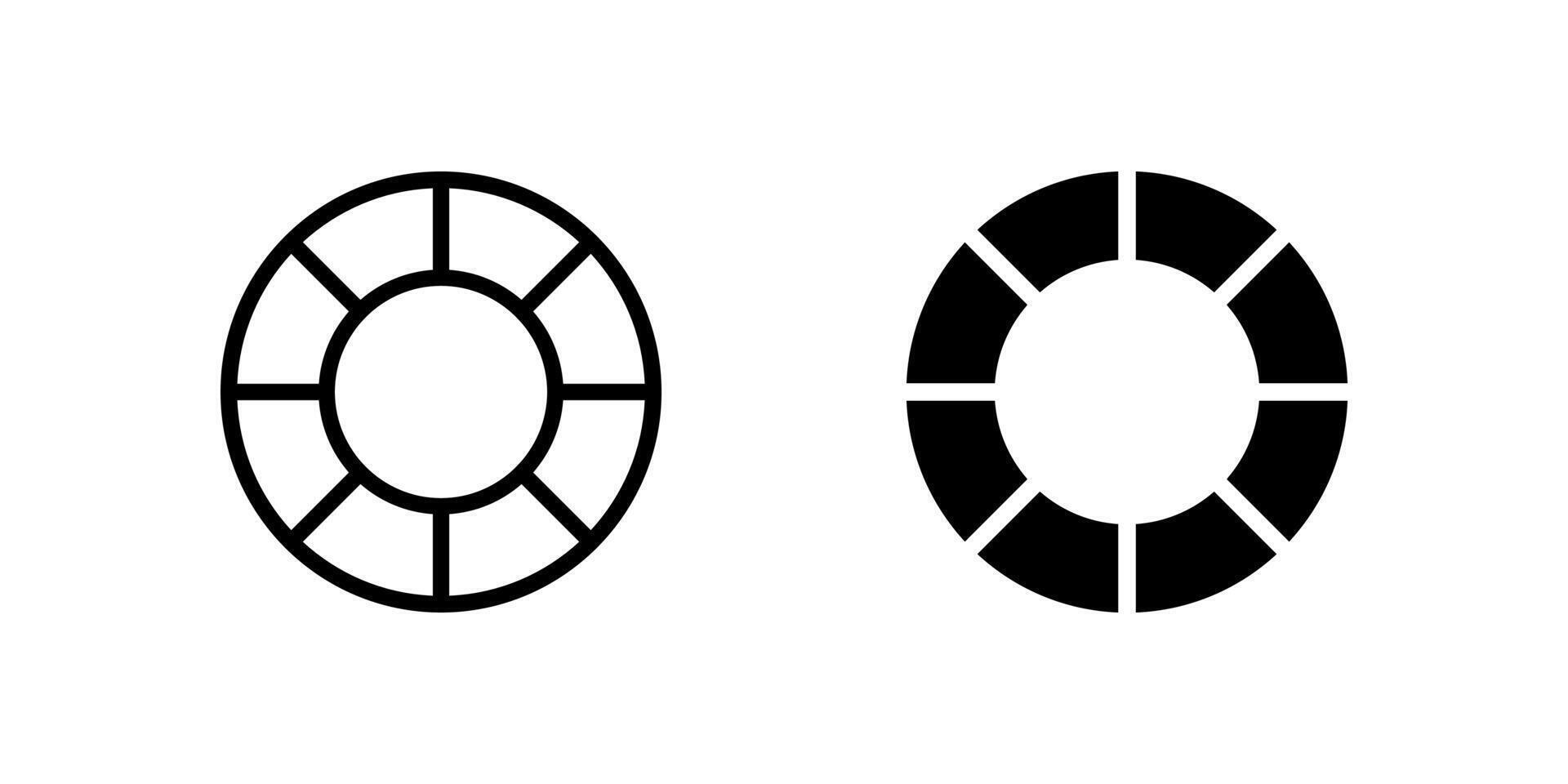Lifebuoy Icon Set suitable for safety or sea themes. vector