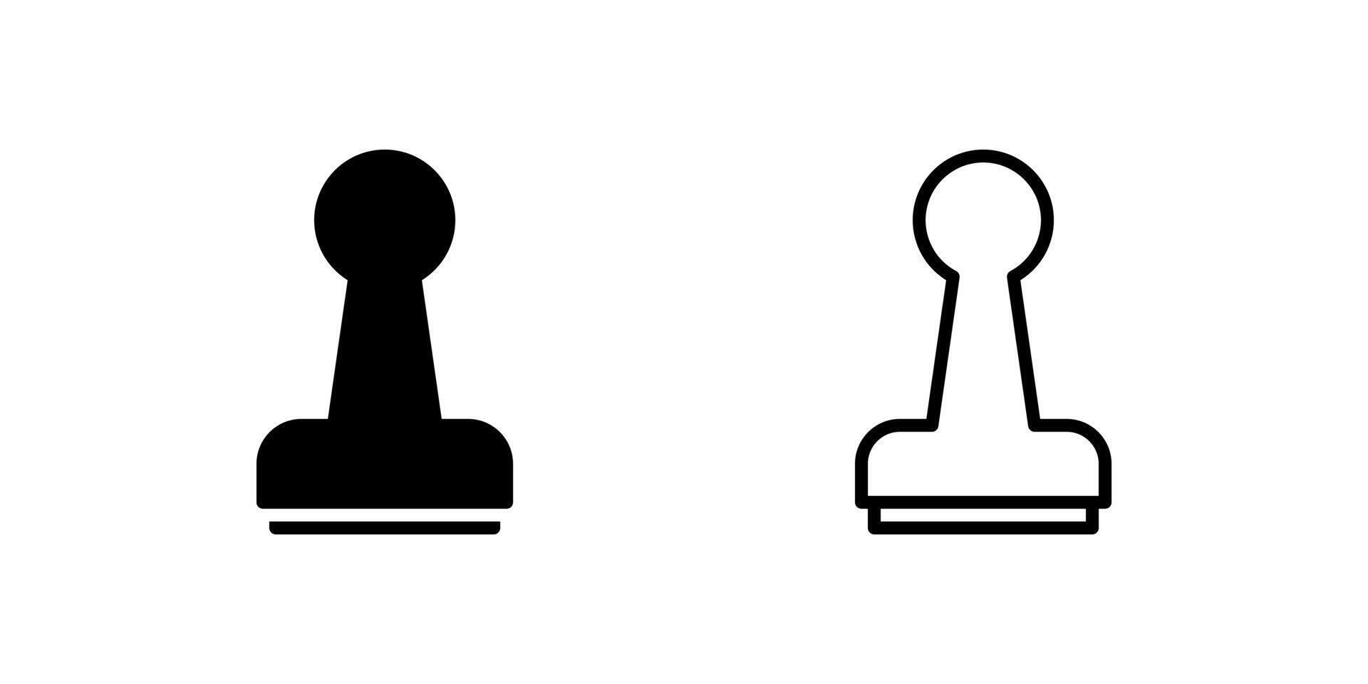 Rubber stamp icon set ideal for approval and office themes vector