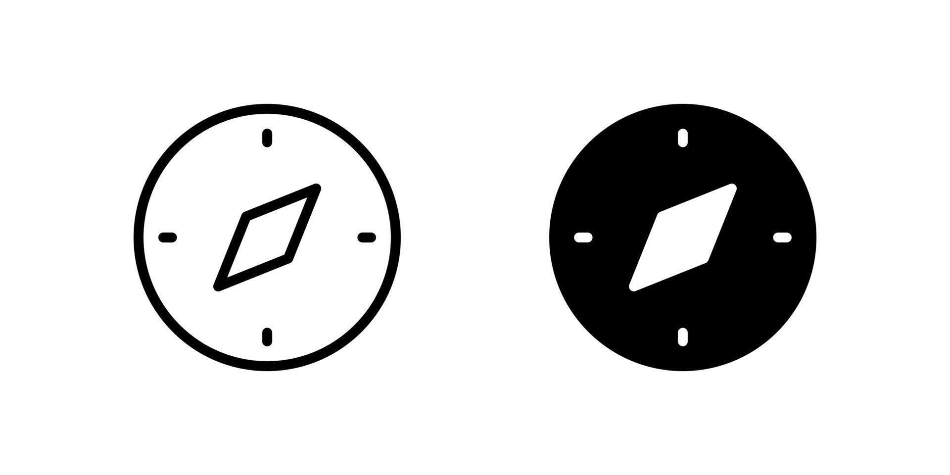 Compass Icon Set suitable for exploration or travel themes. vector