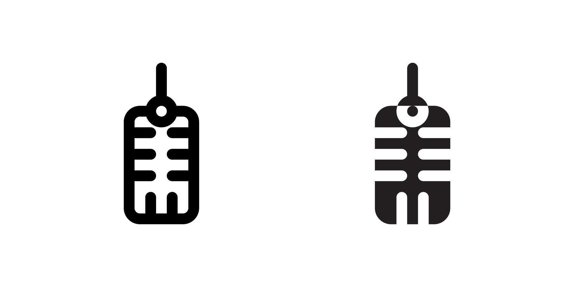 A distinct ribbon microphone icon, great for representing rich sound, traditional recording techniques, and high fidelity audio. vector