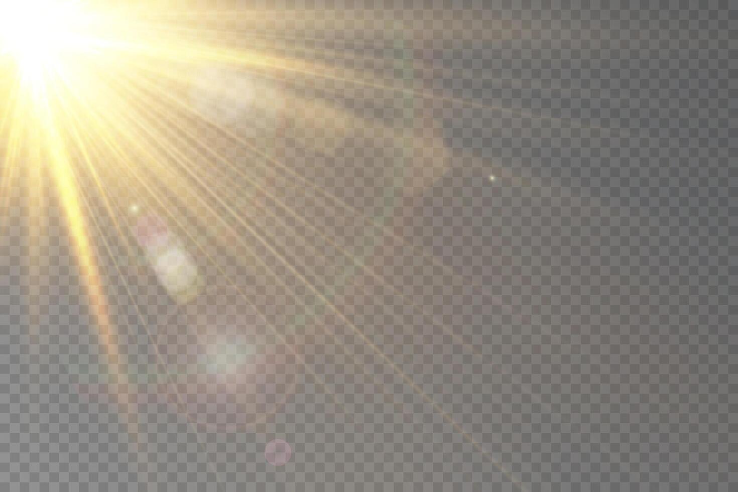 Glowing sunlight rays with special light flare vector