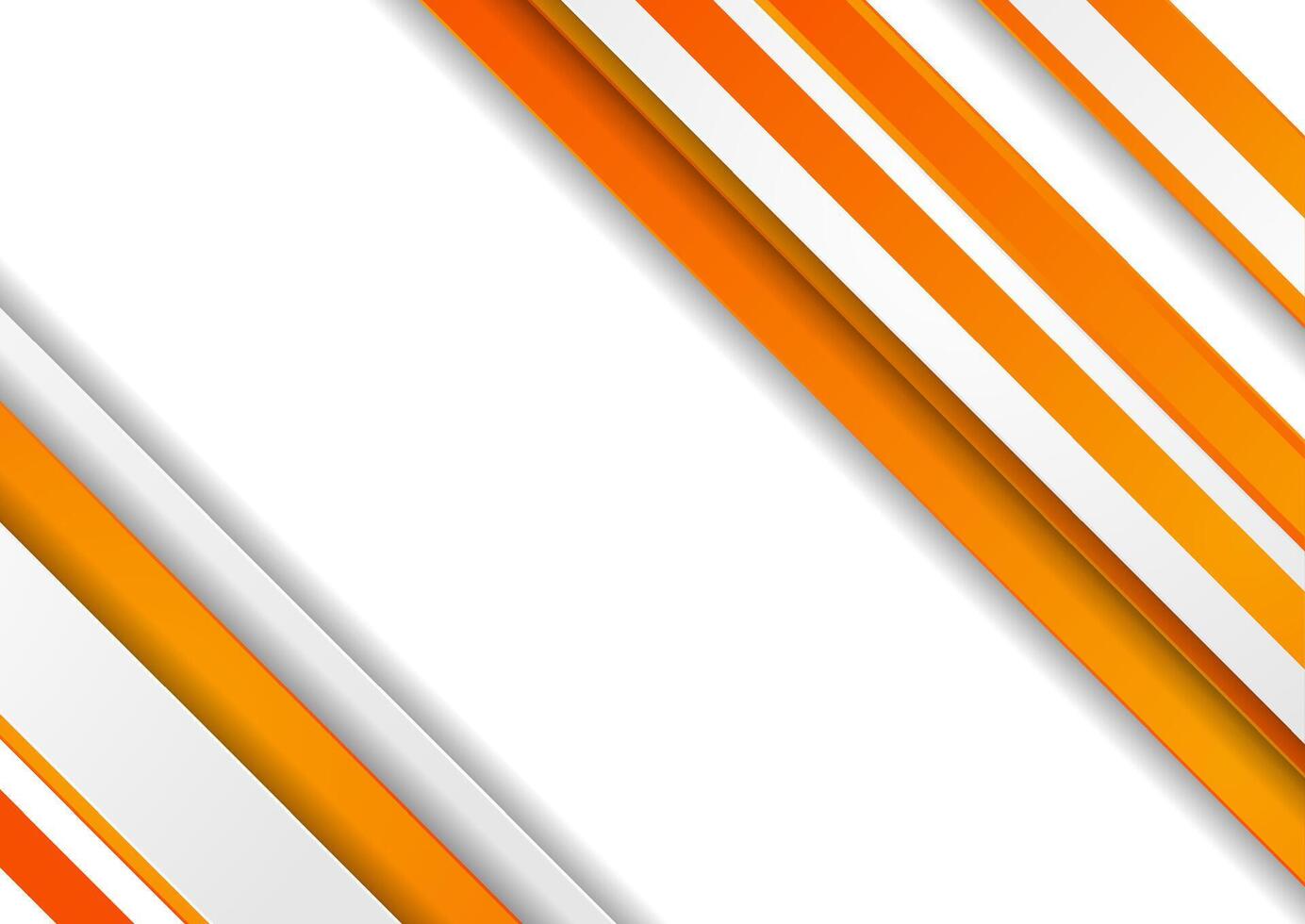 Orange and white stripes geometric minimal abstract background vector