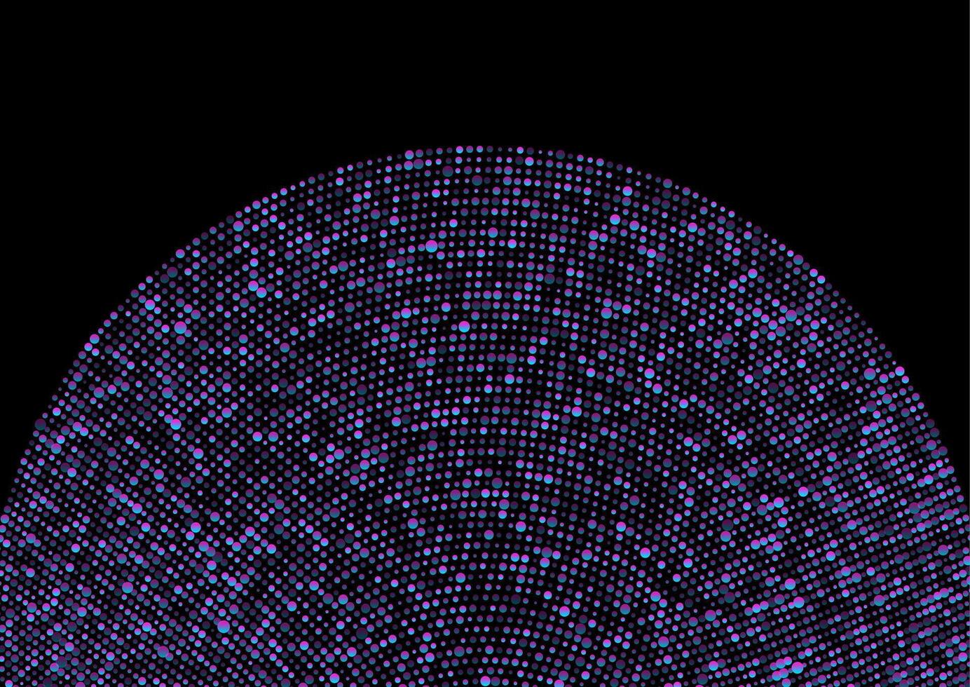 Futuristic tech blue pink halftones dotted circles abstract background vector