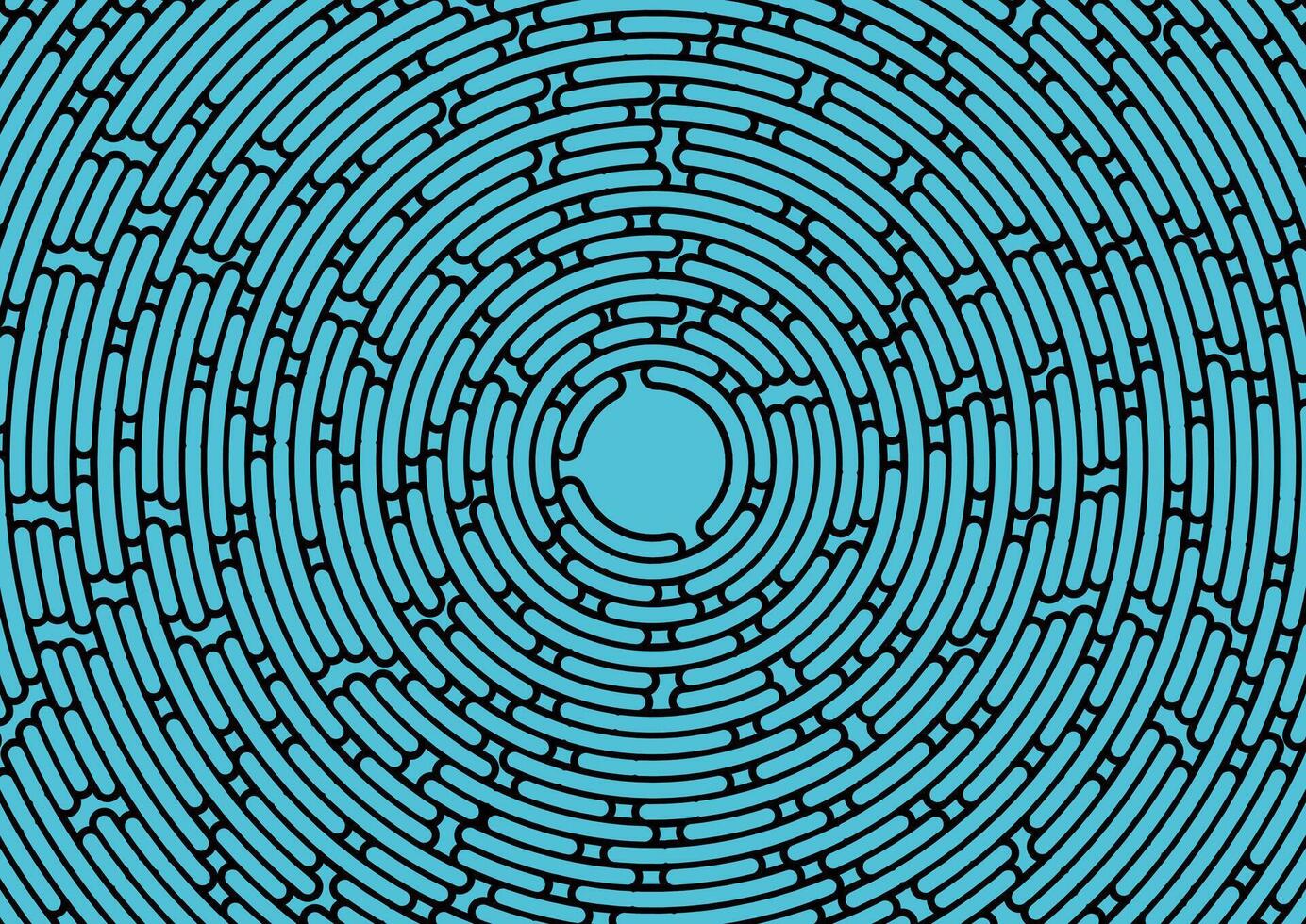 Blue and black circular dotted lines abstract hi-tech geometry background vector