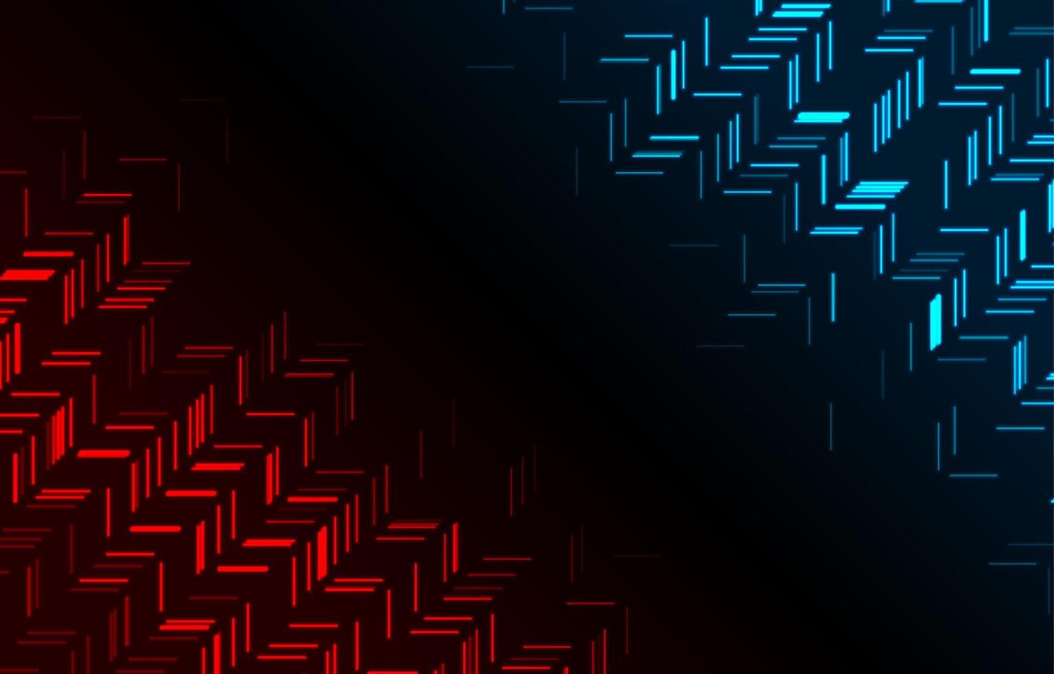 Red and blue geometric lines abstract technical modern background vector