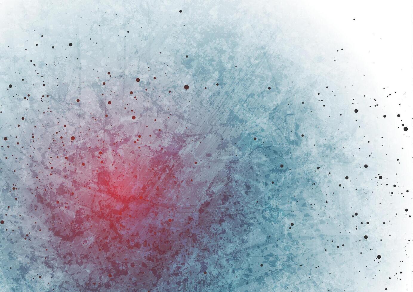 Red blue grunge texture abstract background with black particles vector