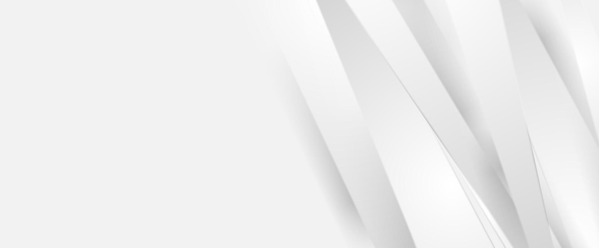 Grey white smooth stripes abstract modern tech background vector