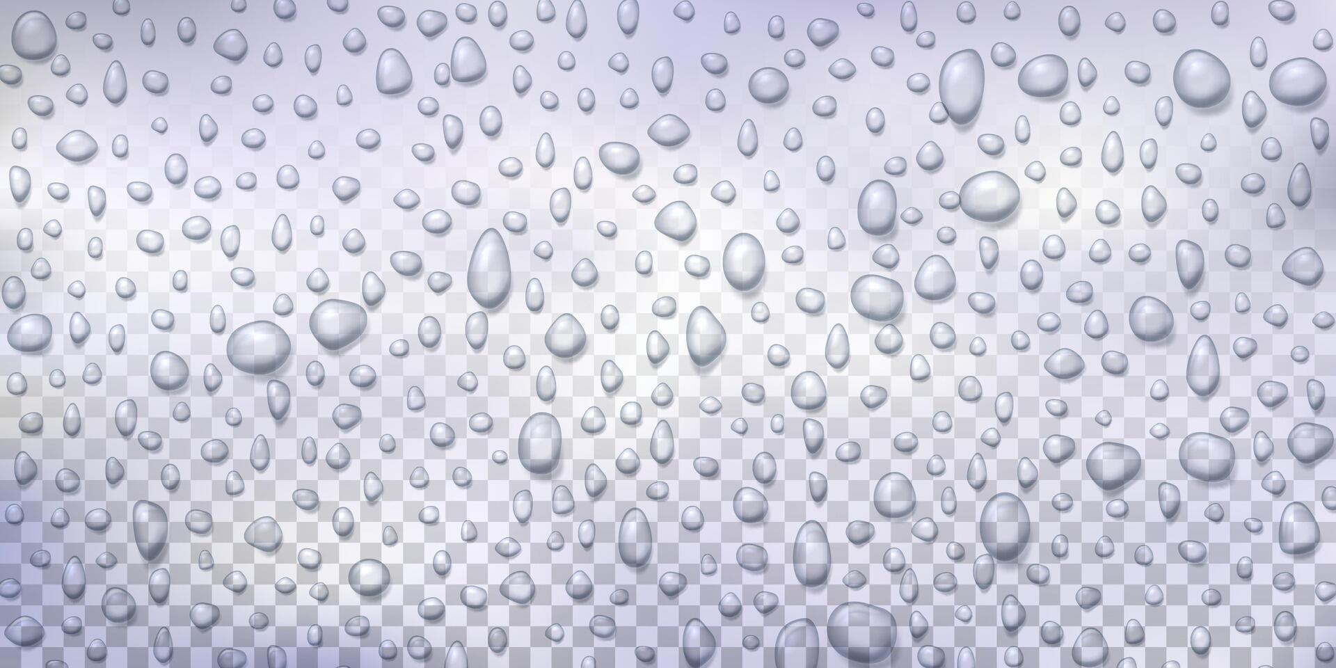 Water drops glass. Rain drop vector