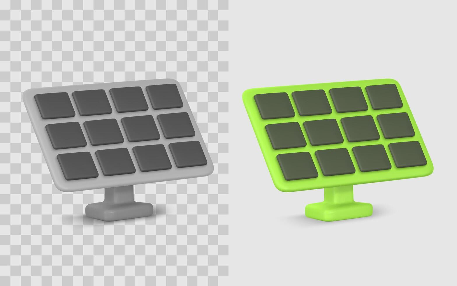 Solar Panel 3D Icon In Cartoon Style For Renewable Energy, Eco Power, Or Green Technology Concepts. Clean And Modern Design For Web Or App UI. Illustration vector