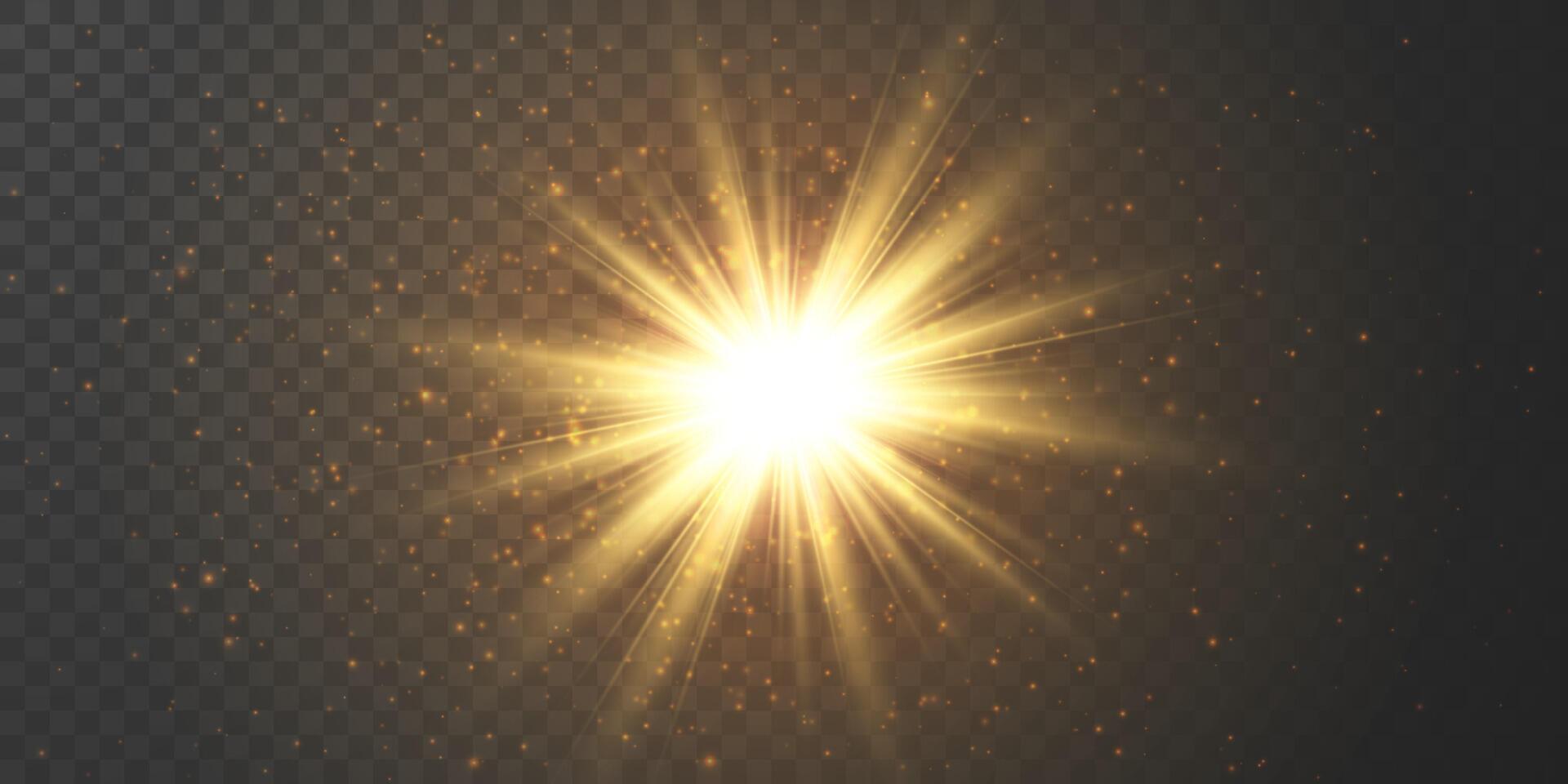 Bright flash effect rays glare. Light light blur effect vector