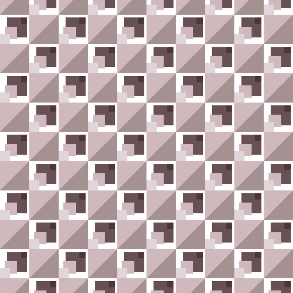 Seamless geometric pattern of squares in brown and white vector
