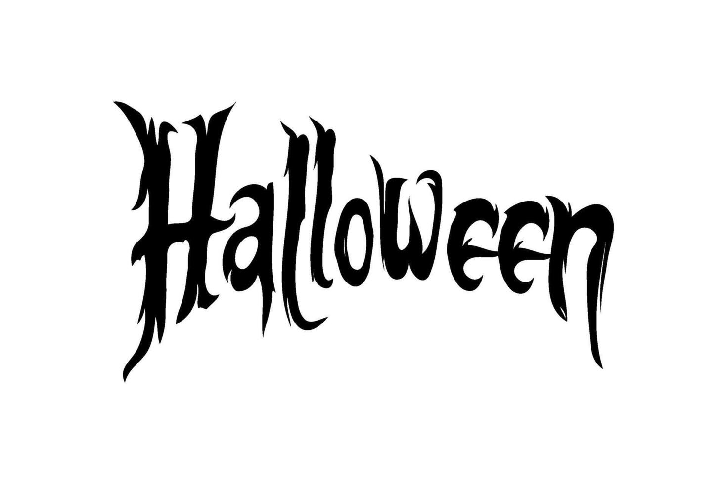 Lettering Halloween on a white background. illustration. vector